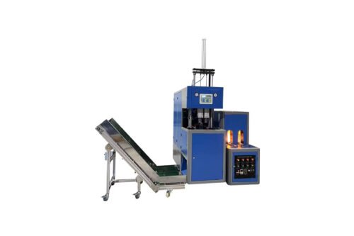 Top-Rated Blowing Machine for Plastic Bottles 2 Cavity Semi-Auto Moulding with Conveyor